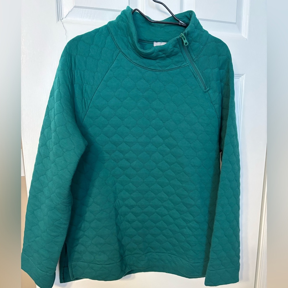 Talbots Teal Quilted Sweater